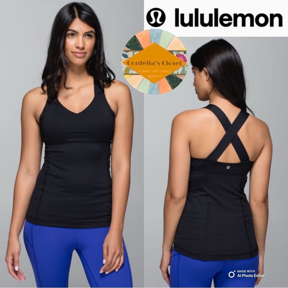 ❌SOLD!❌ #112 $52! Lululemon Push Your Limits Tank Black size 6